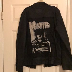 Customized misfits x kill city waxed denim jacket